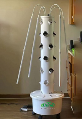 Sample order from Italian customer for 4p6 hydroponic tower system with lights