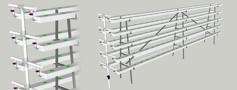 Vertical NFT Hydroponic System A Type