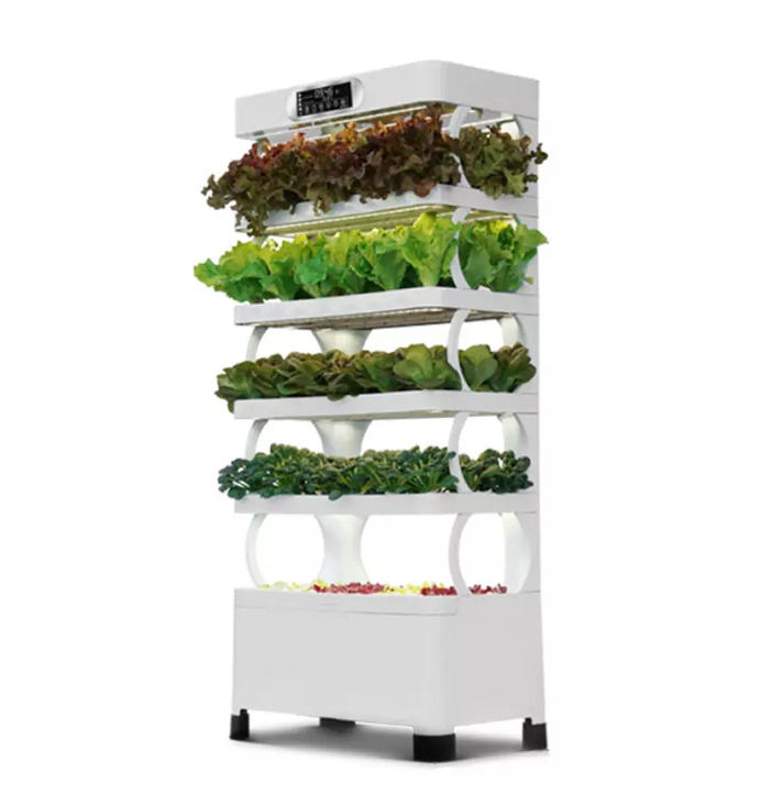 Vertical indoor hydroponic grow cabinet